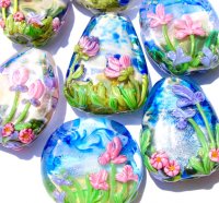 (image for) Painted Floral Beads